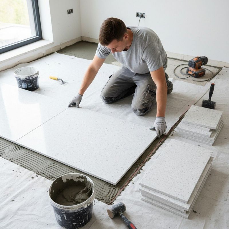 Stone Counter Installation