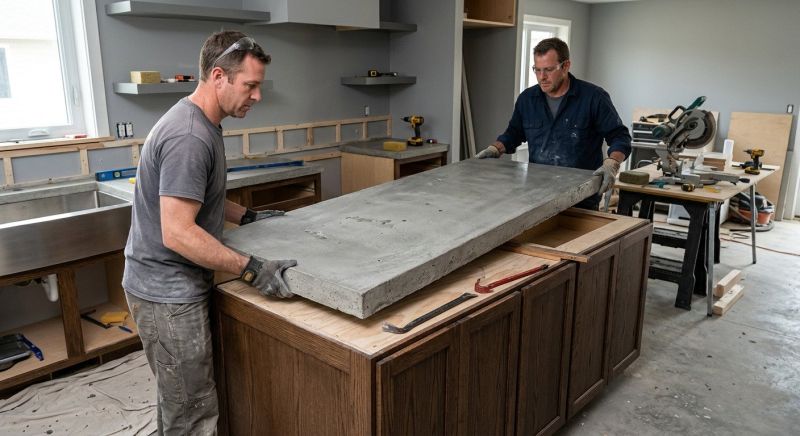 Cement Countertop Installation in Santa Rosa, CA