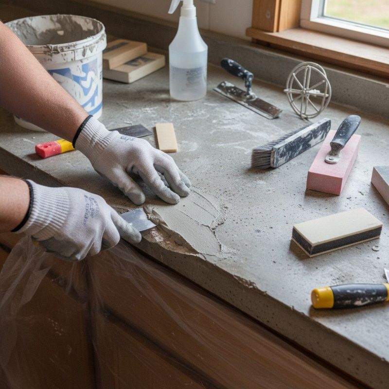 Concrete Countertop Pouring in Santa Rosa, CA